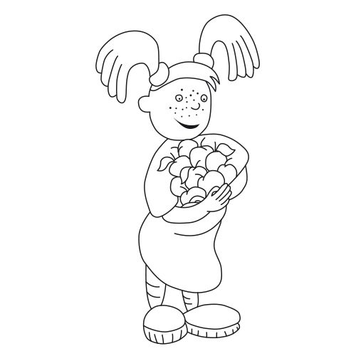 Ida mit Äpfeln